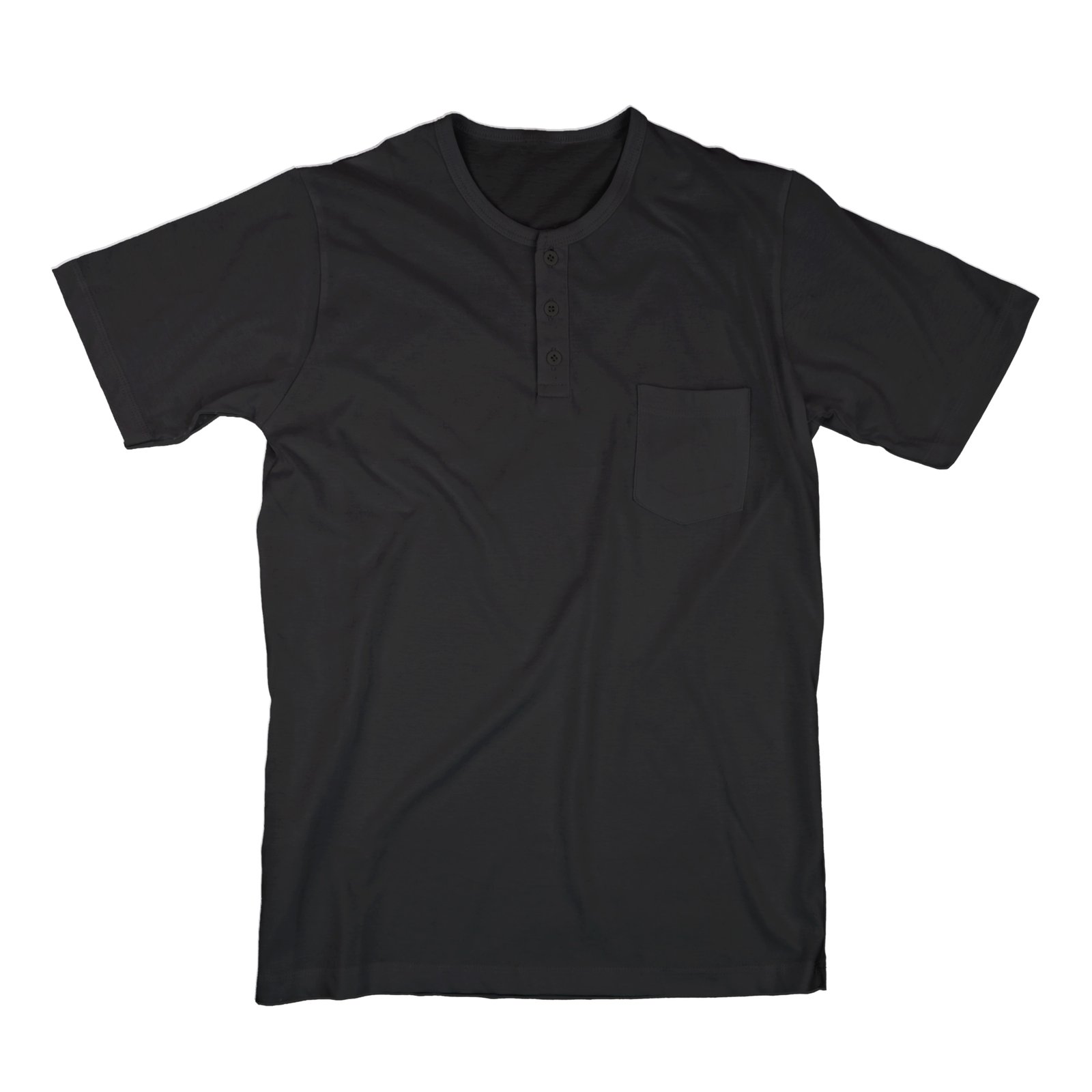 Henley T-shirt with front pocket for men